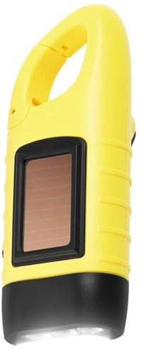Pesfehhy Linterna de Manivela con EnergíA Solar,Linterna LED Recargable de Emergencia,Linterna de Supervivencia,Antorcha para Deportes Al Aire Libre,B