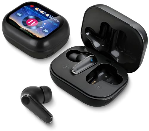 Wireless Earbuds -Touch Screen Earphones Bluetooth 5.4 ANC Noise Cancelling | In Ear Headphones HiFi 40H 6 EQ Modes, Waterproof Earphones Headphones Wireless ANC Ear buds for iPhone Android-Black