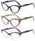 Eyekepper Damen 3 Paar Lesebrille Damen Vintage Cat Eye Lesegeräte(Schwarz/Tortoise/Lila Transparent, 1.50)