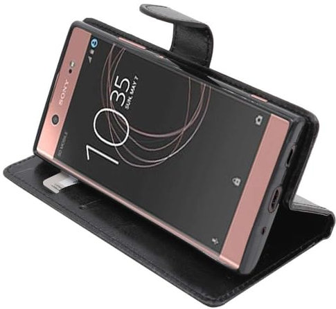 ebestStar - kompatibel mit Sony Xperia XA2 Ultra Hülle XA2 Ultra/Dual (2018) Kunstleder Wallet Case Handyhülle [PU Leder], Kartenfächern, Standfunktion, Schwarz [Phone: 163 x 80 x 9.5mm, 6.0'']
