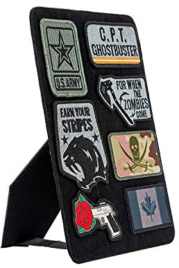 OneTigris Patch Board – Taktisches Display-Panel & Organizer mit Schlaufenoberfläche für Hook & Loop Patches, Moral- und Militärpatch-Sammlungen (ohne Patches) – 28×20,5 cm, Schwarz