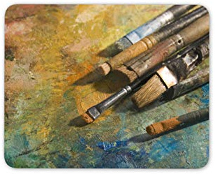 Paint Brushes Mouse Mat Pad - Art Artist Student Teacher Computer #14186