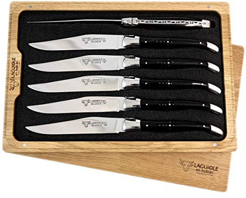 LAGUIOLE en Aubrac 6 Premium Steakmesser geschmiedet Büffelhorn