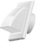 MKK® Grille de ventilation anti-intempéries avec grille anti-retour Blanc Ø 100 mm