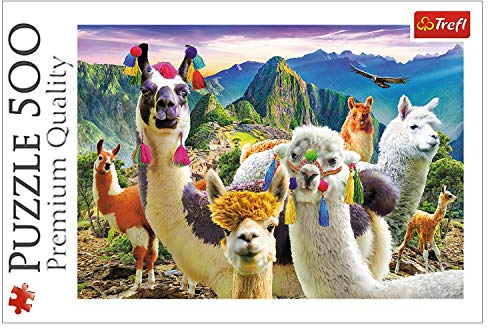 Trefl, Puzzle, Lamas im Gebirge, 500 Teile, Premium Quality, für Erwachsene und Kinder ab 10 Jahren