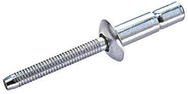 GOEBEL® - 250 x Hochfeste Blindnieten Stahl (Ø x L) 4,8 x 14,5 mm mit Flachkopf - Niete mit gerilltem Nietdorn - Hochfeste Nieten - M-LOCK
