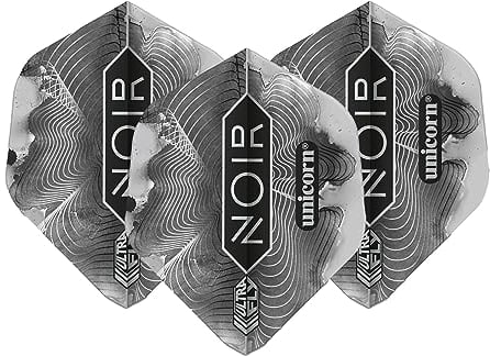 Unicorn Ultrafly Noir Organic Dart Flight Seitenverhältnis 2, Schwarz, Aspect Ratio 2