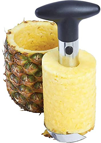 DÉBiteur d'Ananas - Easy Slicer,Outils de Cuisine, Trancheuse À Ananas/en Acier Inoxydable/Super Rapide et Facile À Gagner du Temps/Facile À Nettoyer (Noir)