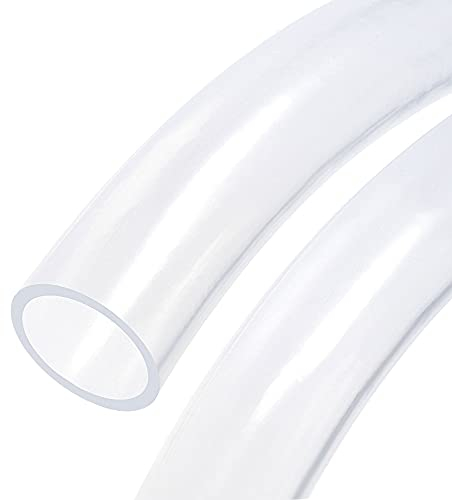 sourcing map Tuyau Flexible PVC Transparent Vinyle Tube PVC 50mm Diamètre Interne 58mm Diamètre Externe 1 Mètre de Longueur Flexible Léger pour Eau Tube Air Ligne