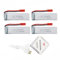 4PCS 3.7V 600mAh Batteria al litio con Caricabatterie 4-in-1 per UDI U815A U817 U817A U818A WLtoys V929 V959 V969 V979 V989 V999 V212 V222 Syma S032G Fotografia aerea RC Drone Quadcopter
