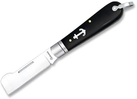 Tiendas LGP - Albainox, Navaja Marinera, Injertar, Plegable, Mango: ABS Negro, Acero INOX. Hoja 6,5 cm. 18192