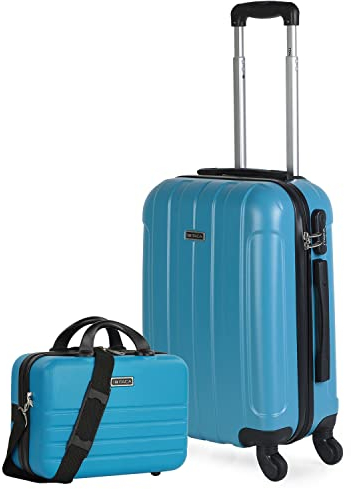 ITACA - Handgepäck Koffer Trolley - Reisekoffer Mit Rollen und Reisekoffer Hartschalenkoffer für Vielreisende. Koffer Türkis