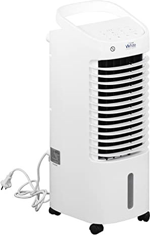 White - Condizionatore Portatile Multifunzione, Umidificatore Ambiente, Deumidificatore Casa, Condizionatore Portatile Senza Tubo, Potenza 50W/2000W, Serbatoio 4L, 3 Modalità di Velocità