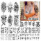 Leesgel 79 Blatt Temporäre Tattoos Frauen, Groß Fake Tattoos Erwachsene Tattoo Aufkleber Tatoos Aufkleben Damen Tattoos zum Aufkleben, Klebetattoos Erwachsene Gesicht Hals Arm Tattoo Festival Zubehör