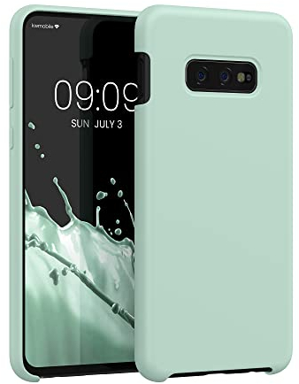 kwmobile Hülle kompatibel mit Samsung Galaxy S10e Hülle - Silikon Handy Case - Handyhülle weiche Oberfläche - kabelloses Laden - Cool Mint