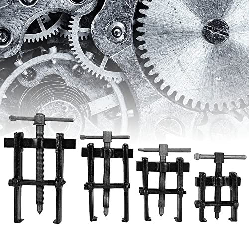 4stk 2-6 Zoll Zwei Backenzahnzieher Einstellbare Backenlager Kugellager Lager Abzieher Lagerabzieher Carbon Stahl Radlagerabzieher Zwei Kiefer Pilot Lager Werkzeug zum Radabbau Riemenscheibe Entferner