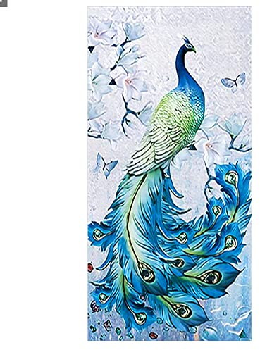 DCIDBEI Diamond Painting Pfau 45x85 cm (Inner 40x80 cm) 5D Diamant Painting Pfau Erwachsene Basteln Pfau Paint with Diamonds Diamant Malerei Malen nach Zahlen Diamond Painting Erwachsene Groß xxl