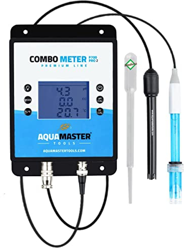 Weedness Aqua Master P700 Kombomessgerät - EC & pH-Messgerät Garten Pflanzen Wert Pooltester Teststreifen für Pool pH-Meter Messen Wassertester Digital Aquarium