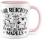 Kühe Tasse mit Spruch lustig Kuh Kaffeetasse Mädels Bäuerin Kaffee-Becher Rinder Kuhstall Tasse Kuhl Witz Tasse Humor Bauernfrau Bauernhof Tierhalter Tiere Landwirtschaft Landwirtin (Weiß/Pink)