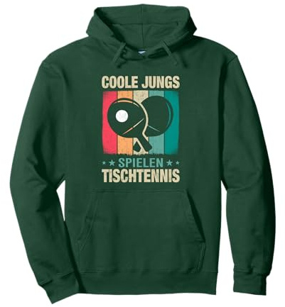 Coole Jungs spielen Tischtennis Pullover Hoodie