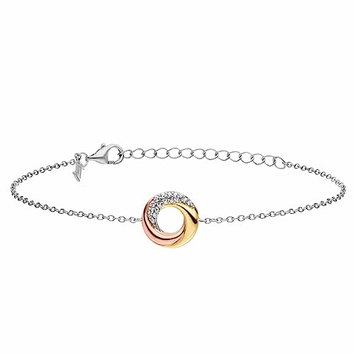 NANA KAY Modern Trio Armband Blended (Tricolor (Silber, Rosé, Gold))