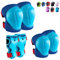 CKE Rodilleras infantiles para niños, coderas, protectores para niños y niñas, 3-8 años de edad, equipo de protección para patinaje, ciclismo, color azul/rojo