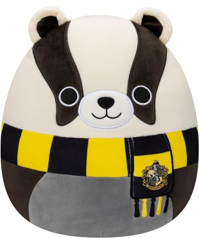 Squishmallows Original Harry Potter Plüsch, 20,3 cm, mittelgroß, ultraweich, offizielles Jazwares-Plüsch (Hufflepuff-Dachs)