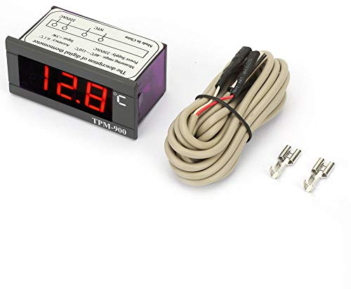 TICFOX TPM-900 220 V Digitaler Temperaturregler, LED-Panel-Messgerät Mit Sensor-Thermostat-Regler