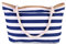 Cleminsta Große Strandtasche mit Reißverschluss, Wasserdicht Badetasche Henkeltasche Schultertasche Shoppertasche Schwimmbad Beach Tasche für Strand Sport Einkaufen Schwimmen Beach (Blau)