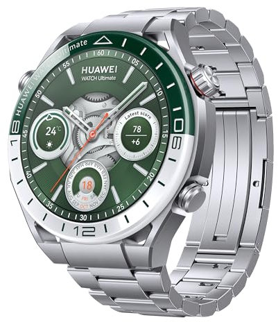HUAWEI Watch Ultimate, Montre Connectée, Mode Parcours de Golf, Cartes en Courbes de Niveau Hors Ligne, Résistance à l’Eau jusqu'à 100 mètres, Surveillance de la santé, iOS & Android, Vert