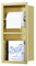 Neodrain Unterputz-Toilettenpapierhalter Edelstahl Badezimmerschrank mit Ablage und Fußstütze Wandmontage Papier Halterung für Badzimmer, Gold