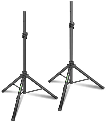 NiuNyuNeu Pair of Speaker Tripod Stands PA DJ Party Tripod Speaker Stand Height Adjustable 35mm Compatible Insert