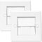 Evoges Brush Faceplate White Brushplate Wall Plate (Pack of 2, 1 Gang Single)