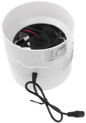 Extractor de Aire, Ventilador De Conducto En Línea, Refuerzo De Ventilación De 110mm, Conducto De Filtro De Ventilador, Extractor De 12V, Ventilador De Escape De Velocidad Ajustable ,para Baño, Cocina