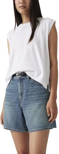 Levi's Damen Jeansshorts High Rise, Baggy Fit, Blau (Stop Flaxing Short), 30