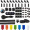 165-Pc Cable Management Kit with Self-Adhesive Tidy Clips & Magnetic Cord Holders, 100 Zip Ties, Wire Sleeve, Organiser Straps, Charger Protectors & Labels Tags for Home Office Desk Organisation