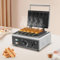 Profi Gastro Waffeln am Stiel Waffeleisen mit antihaftbeschichteten Backplatten, Kommerzielles Waffelgerät Corn Dog Stiel für 5 Stielwaffeln mit Edelstahl Gehäuse, 50-300 °C