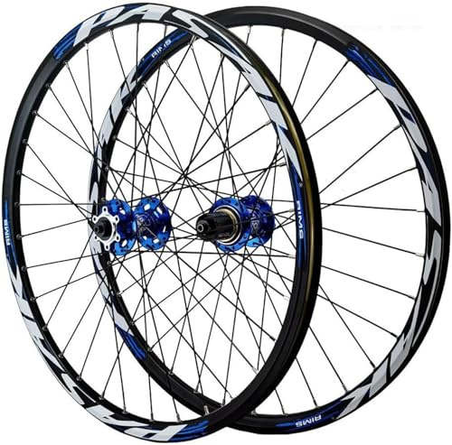 NBTRXWAFR KUNYOS Steckachse MTB Laufradsatz 26/27,5 Zoll, Aluminiumlegierung Scheibenbremse HG Sealed Bearing 32H Vorder- Und Hinterrad 29ER Felge Für 7-12 Gang 2215G