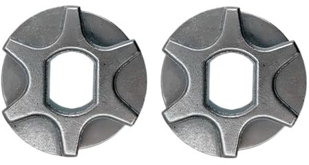 Pignone per motosega in acciaio inox resistente, adatto per l'uso con utensili elettrici, con fori da 10 mm e 12 mm, parti di ricambio