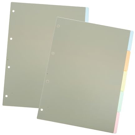 DIKACA 10 Stück Klassifikations-trenntafel Aufkleber A5 Trennwände Kleiner Ordner Mit Trennwänden Trennwände Für Schulbedarf Seitenteiler Trennzeichen Büro-polybinder-trennwände Papier
