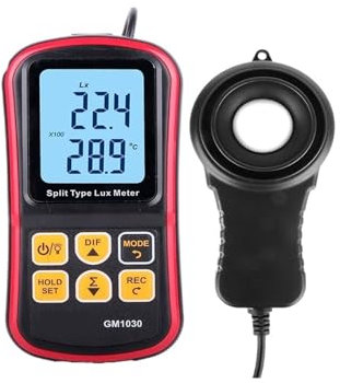 Digitales Luxmeter Lichtmessrät 200.000 Lux Photometer Mini-Hand-Luxmeter Illuminometer GM1030