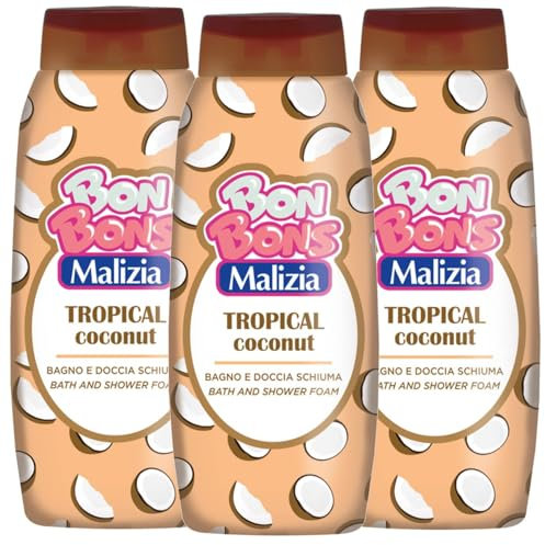 Malizia Bagnodoccia Schiuma Tropical Coconut – Profumo Fresco e Esotico di Cocco – Formula Delicata e Cremosa – Pelle Morbida e Idratata – Formato Famiglia 500 ml (3)