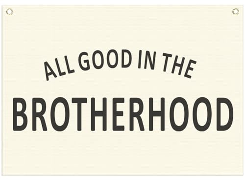 Nursery Banner Wall Decor-Boho Hanging Banner Pennant Poster Flags-for Baby Boy Room Home Playroom Dorm Classroom-Baby Present Shower Birthday Christmas-All Good in The Brotherhood-28.5x20 Inches