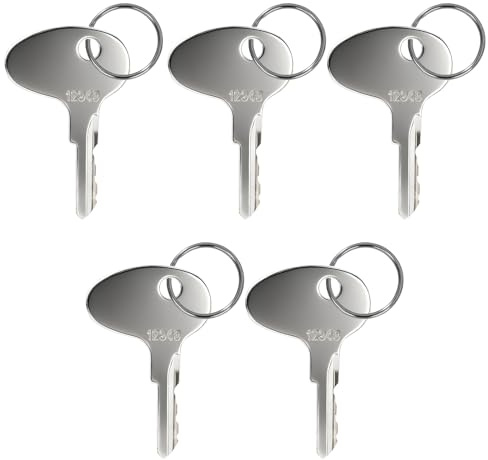 5 Pack 123243 Ignition Key Compatible with BD2 & CAT | Replacement key, Fits tractors & forklifts