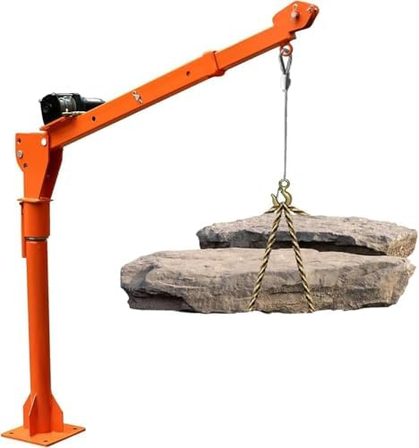 Grue montée sur camion de 500 kg, treuil électrique 12 V avec base rotative à 360° et télécommande, grue de levage robuste pour pickup, camion lit et atelier