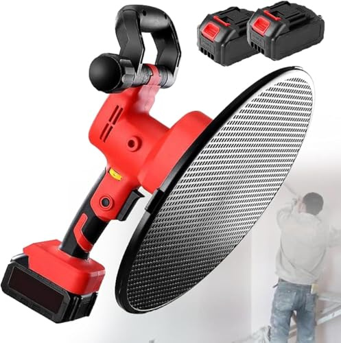 GZGHRZQS Aplanadora De Cemento para Paredes EléCtrica, Pulidora De Suelos De HormigóN Fratasadora EléCtrica Muela Abrasiva 380mm para Pulidora De Cemento Y Fratasado De HormigóN 2 Battery