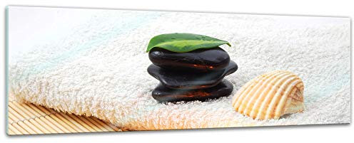 Bilderdepot24 Glasbild - Zen Steine VII - 90 x 30 cm - Deko Glas - Wandbild aus Glas - Bild auf Glas - moderne Glasbilder - Glasfoto - Echtglas - kein Acryl - Handmade