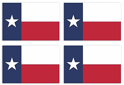 Kiwistar Aufkleber 4,5 x 3 cm Texas Austin - Bundesstaat Autoaufkleber USA Flagge Länder Wappen Fahne Sticker Kennzeichen - Auto - Fahrrad - LKW