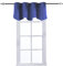Aquazolax Fenster-Volants mit Ösen oben für die Küche, verdunkelnd, dekorativer Querbehang, 132,1 x 45,7 cm, marineblau, 1 Stück