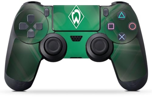 DeinDesign Skin kompatibel mit Sony PlayStation 4 Controller Folie Sticker SV Werder Bremen Offizielles Lizenzprodukt Wappen
